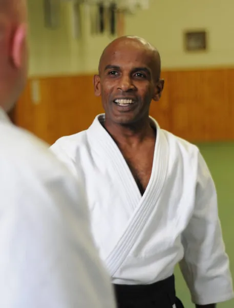 Portrait of Joe Thambu Shihan, Aikido Shudokan head instructor