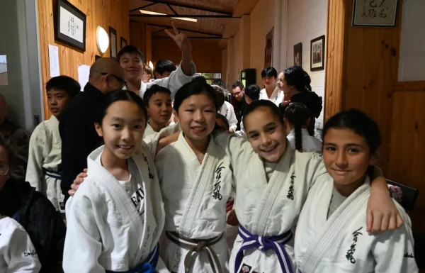 Kids and children socialising after a dojo event